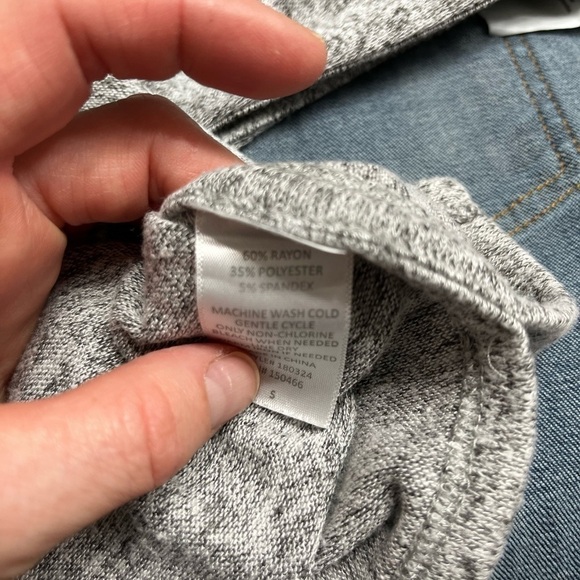 Mix by 41 Hawthorn Heather Gray Lightweight Top Small - Picture 5 of 5